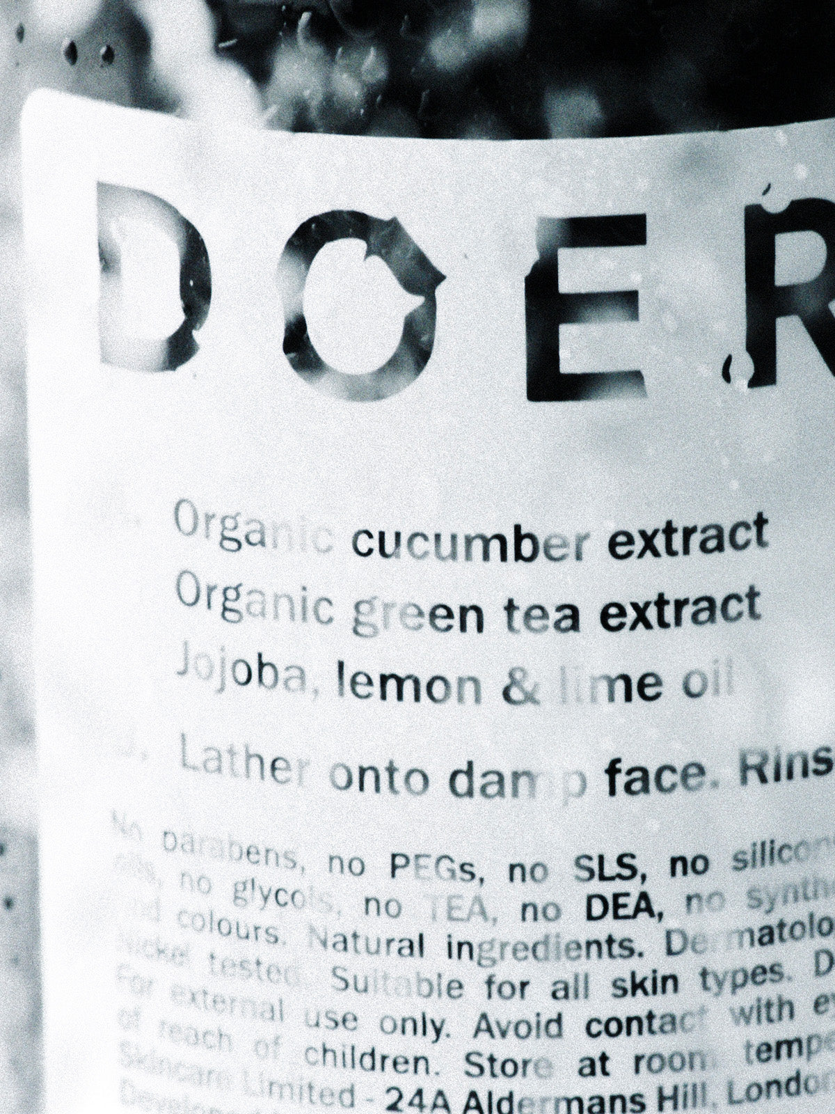 Doers of London Facial Cleanser ingredients